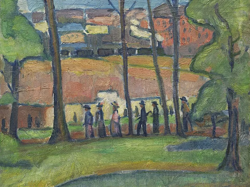 1891-Hermann Stenner - Passeggiata lungo la ferrovia nel 1912